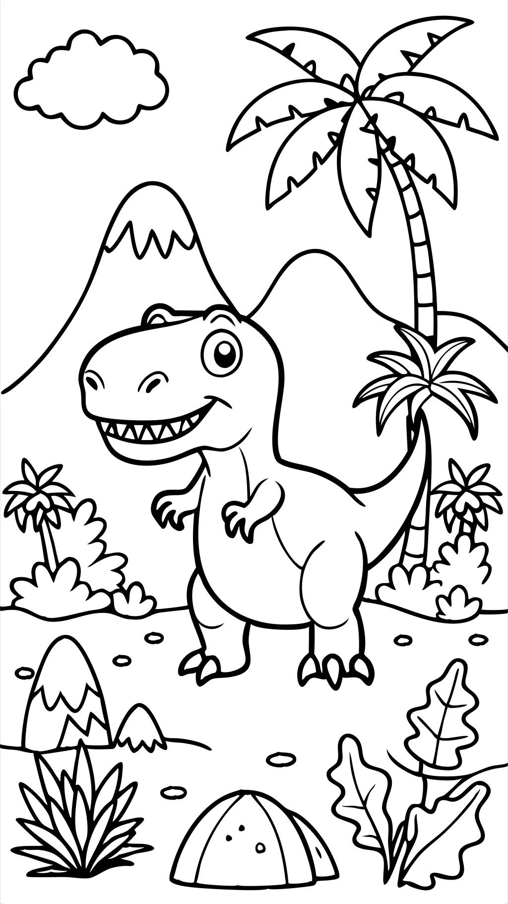 páginas para colorear t rex dinosaurios